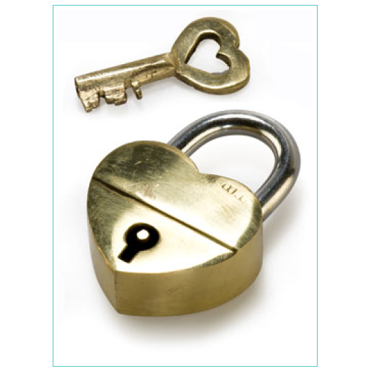 Brass Heart Lock