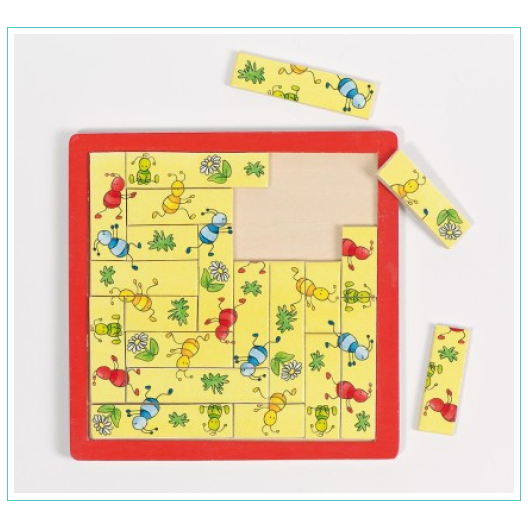 houten bijen en bloemen puzzel